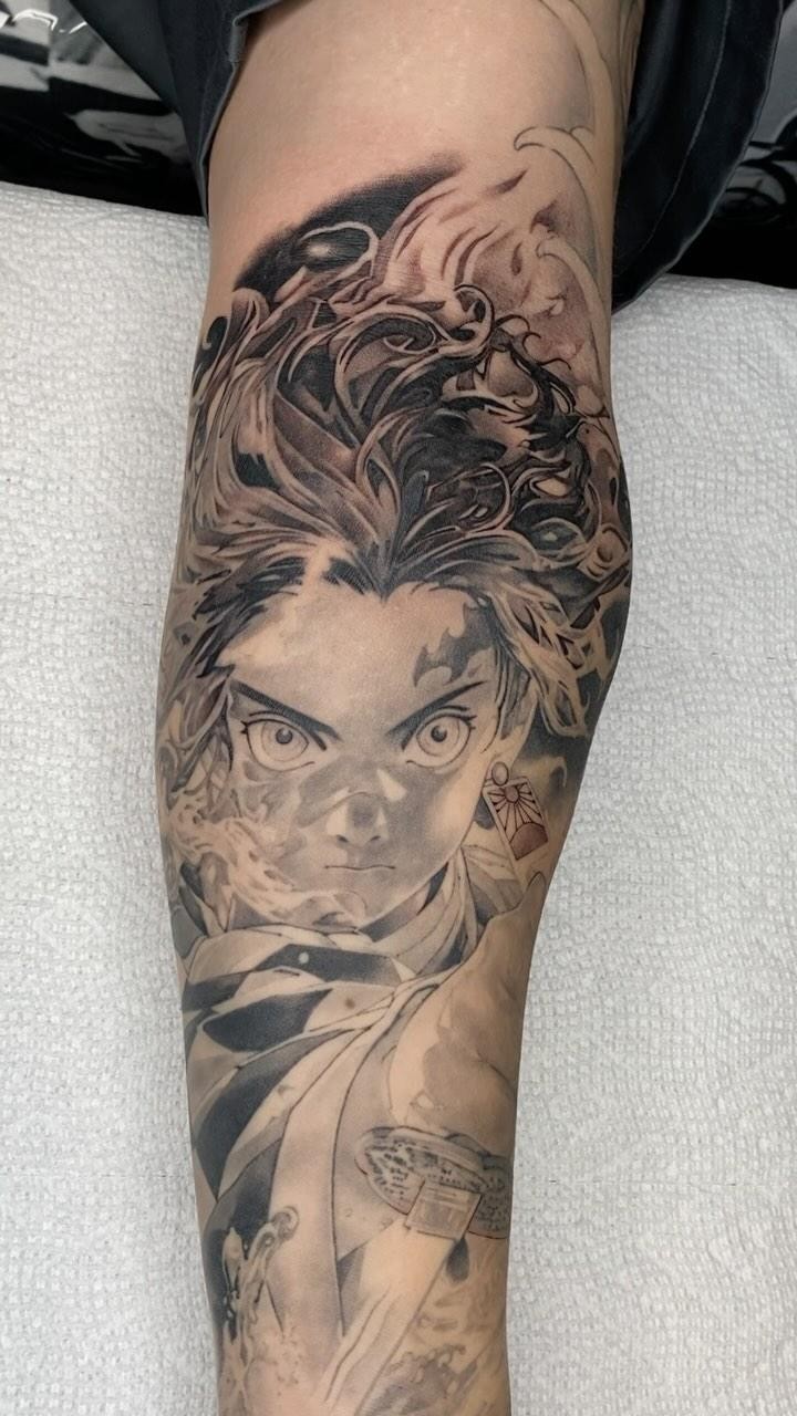I love how this Tanjiro tattoo came out! I want to thank my client for being patient through this whole process. Took multiple sessions but definitely