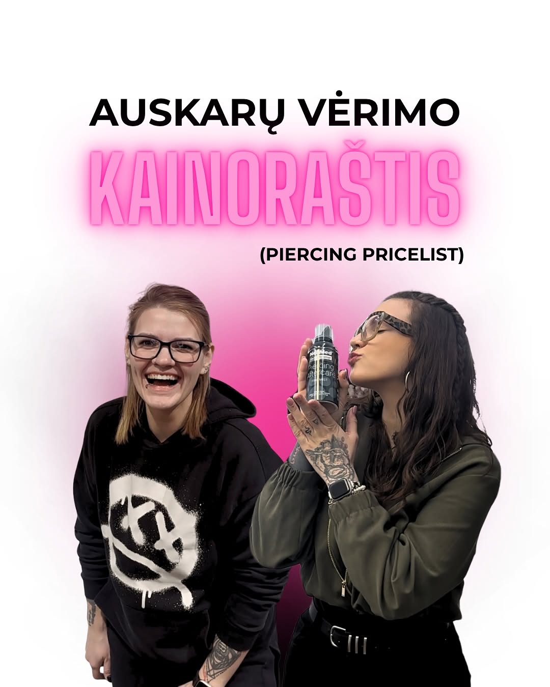 Brangieji klientai,

norėdamos supaprastinti rezervacijų sistemą, atnaujinome savo kainoraštį.

Nuo šiol auskaras nebeįeina į vėrimo kainą - taip yra 