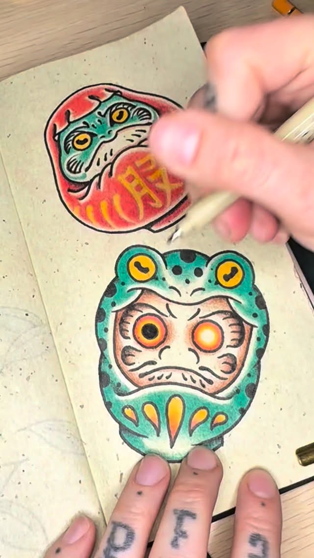 Second Frog Daruma 

Going to color in his other eye in 10 days! 

Brand new tutorial tomorrow night 

Lmk if you want a daruma tutorial- or if you’d 