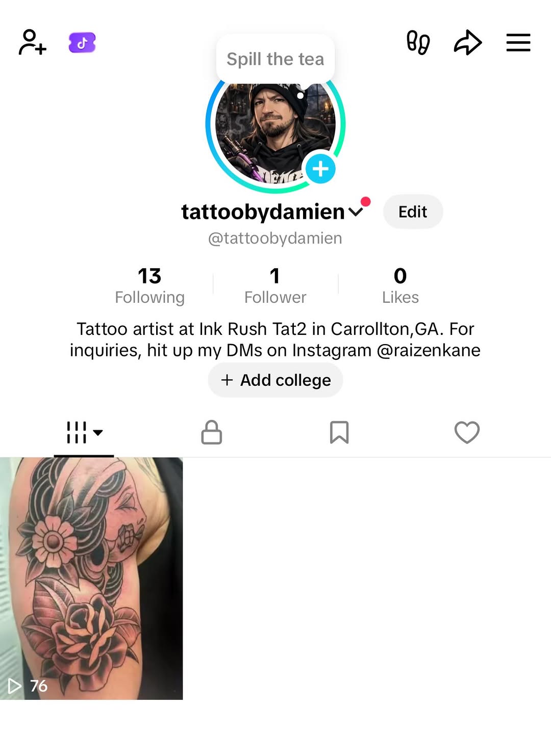 I went and did a thing. I need some followers, so if you would, shoot me a follow on my *official* TikTok