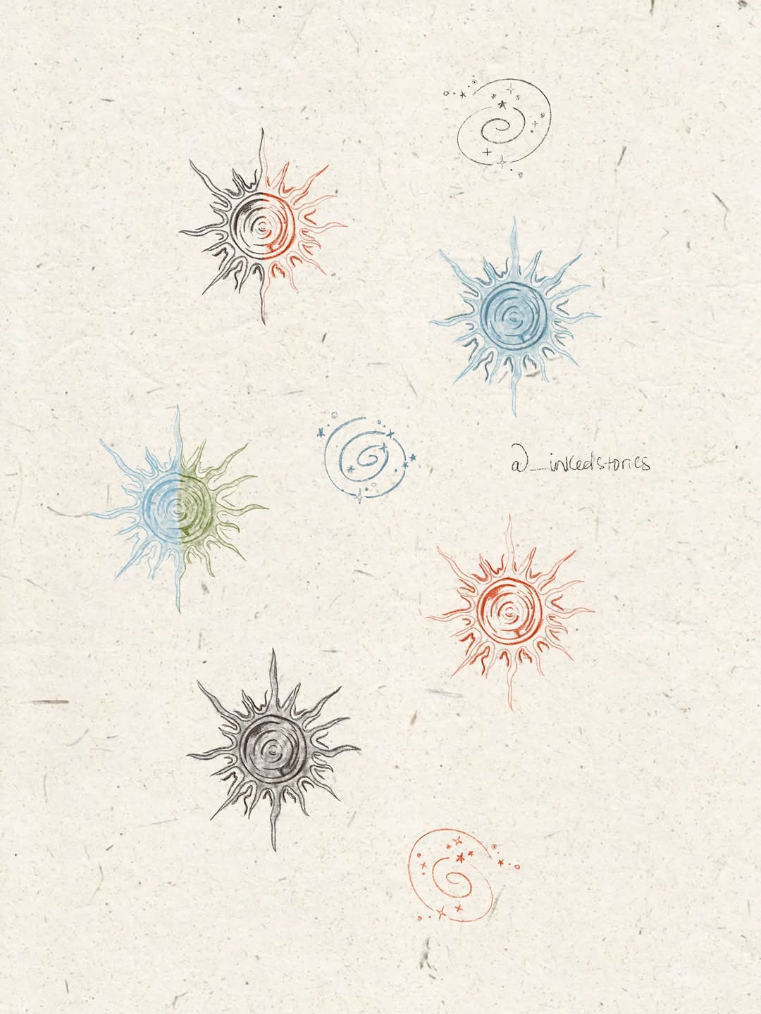 Drawn once,
but meant to live many lives.
I hope, in some quiet way,
this piece helps you find yourself again.
•
Inspired by ancient symbols quiet ene