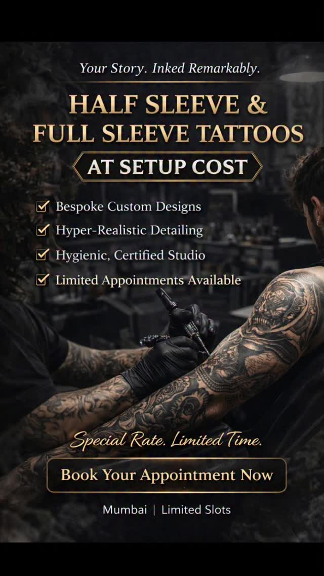 Dream Sleeve? Now within reach.
Book your slot today — limited appointments.
.
.
.
.
.
.
.
.
#instagram #fyp #tattoo #mumbai