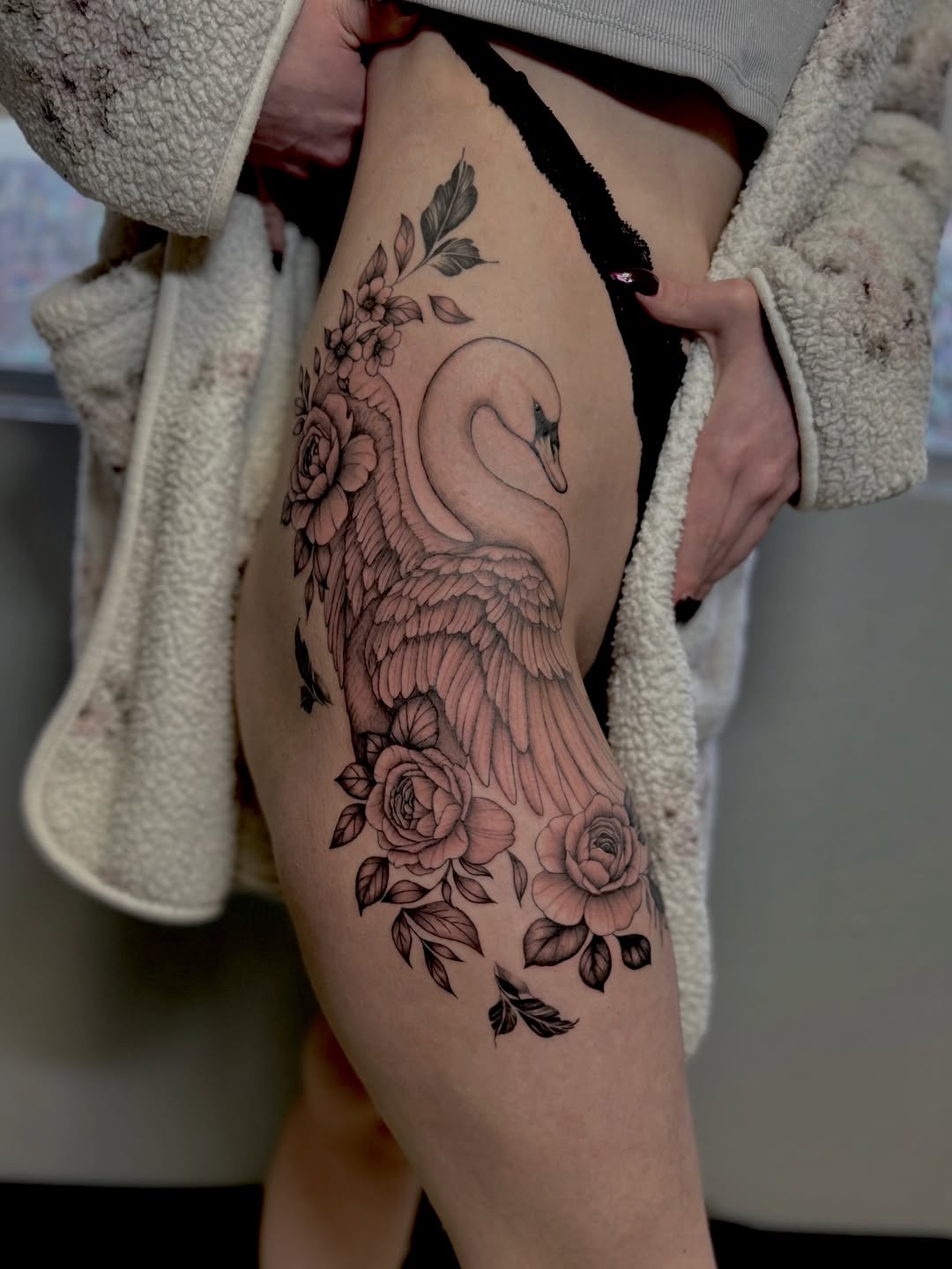 Got to finish up this beautiful swan piece today