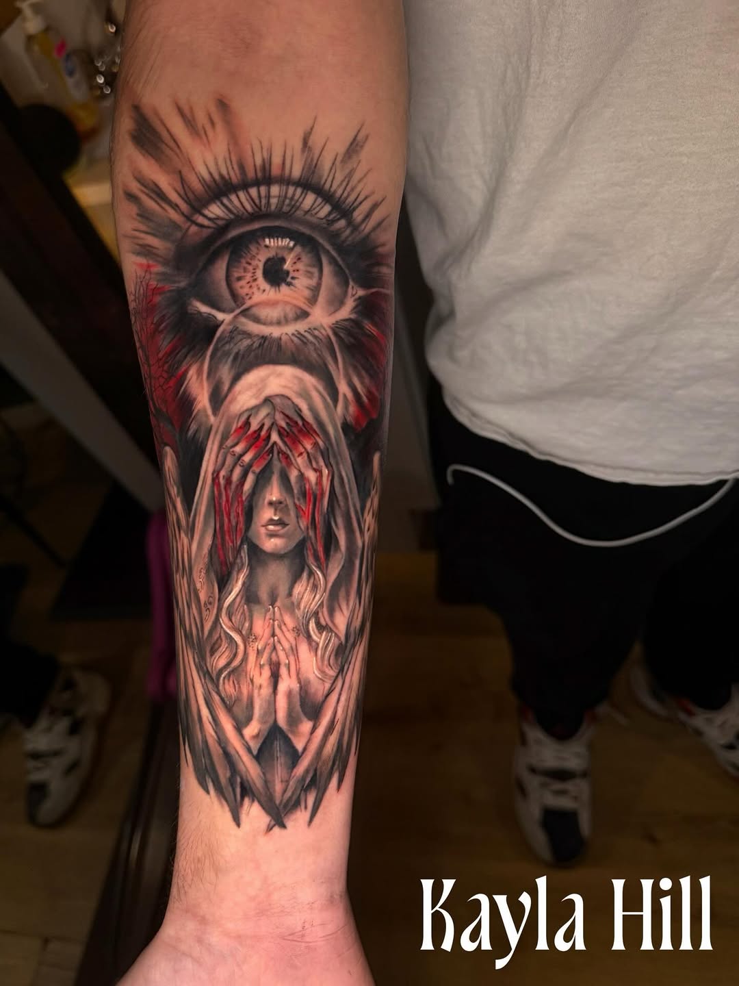 @artifexinks work is unmistakably hers! Sharp and crispy, vivid and bold ugh. Dontcha wish ya sleeves looked good like these? Kayla is down to take ca