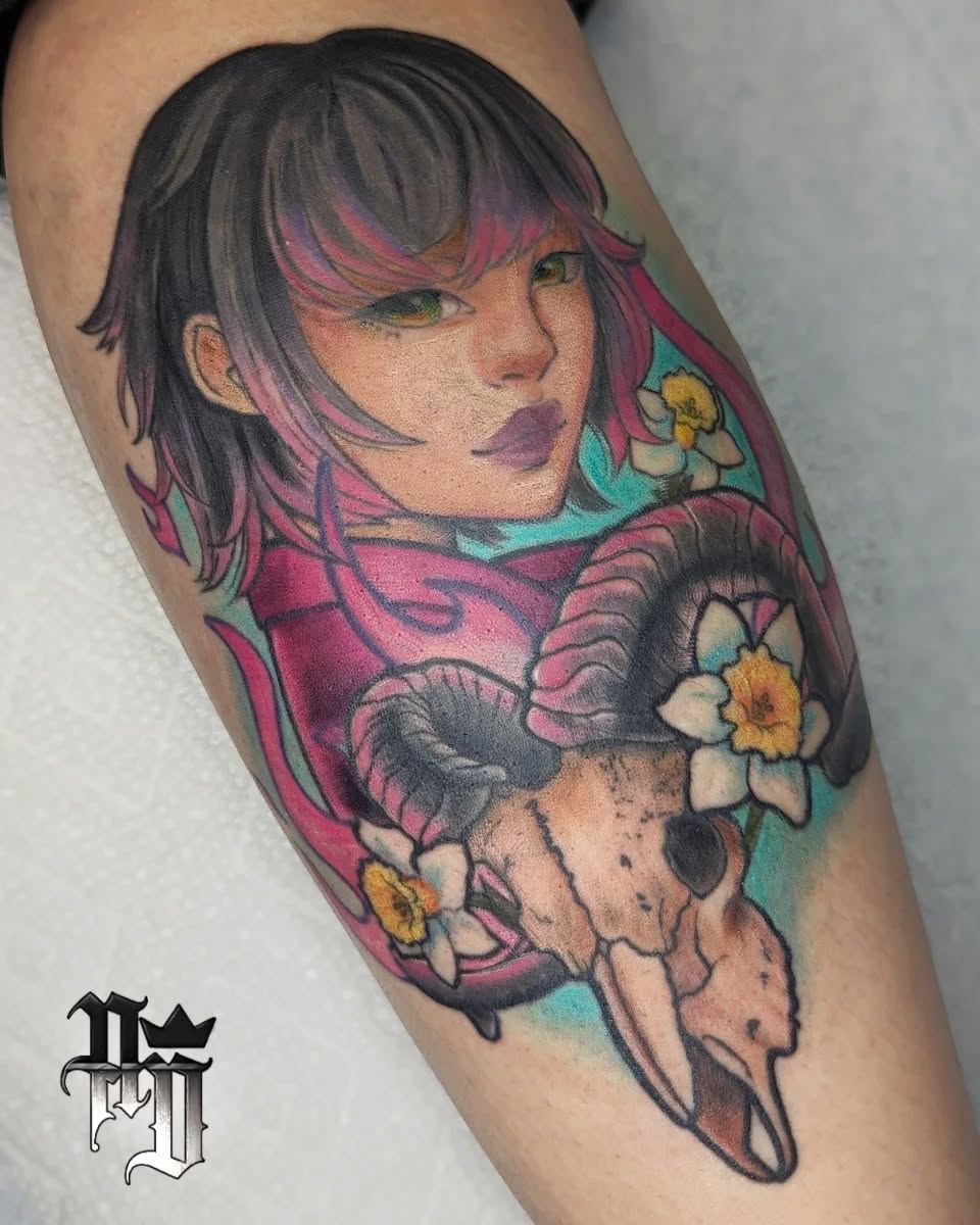 Got to finish up this beautiful OC for @beckwildx lines, hair and horns are almost 1 year healed everything else is freshly done! Ty for always sitti