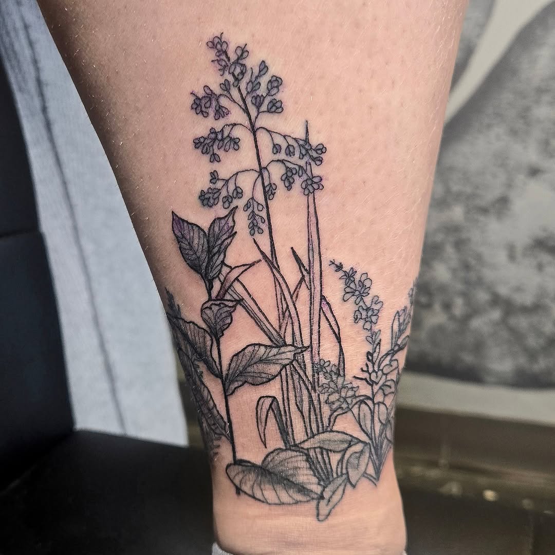 4 sacred medicines tattoo plus raspberries and 2 birth flowers 
#knightshadeink #sacred #floraltattoo #fusionink #bodyartbymel