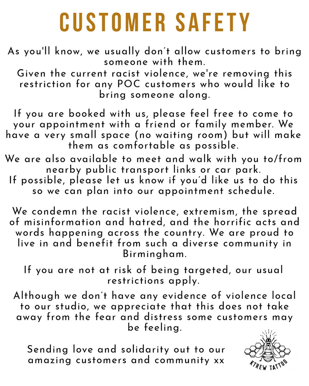 Please let us know if you have worries about coming to your appointment, and we will do what we can to make things a little less stressful.
No one s