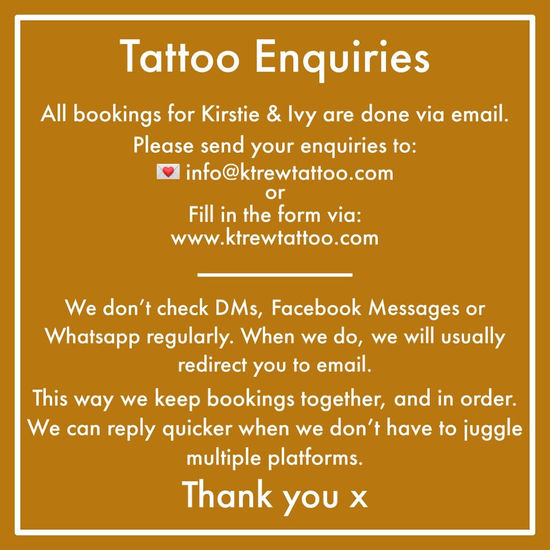 Friendly Reminder
We look forward to seeing your ideas!
#birminghamtattoo #birminghamsmallbusiness #birminghamtattooist #birminghamtattooartist #bir