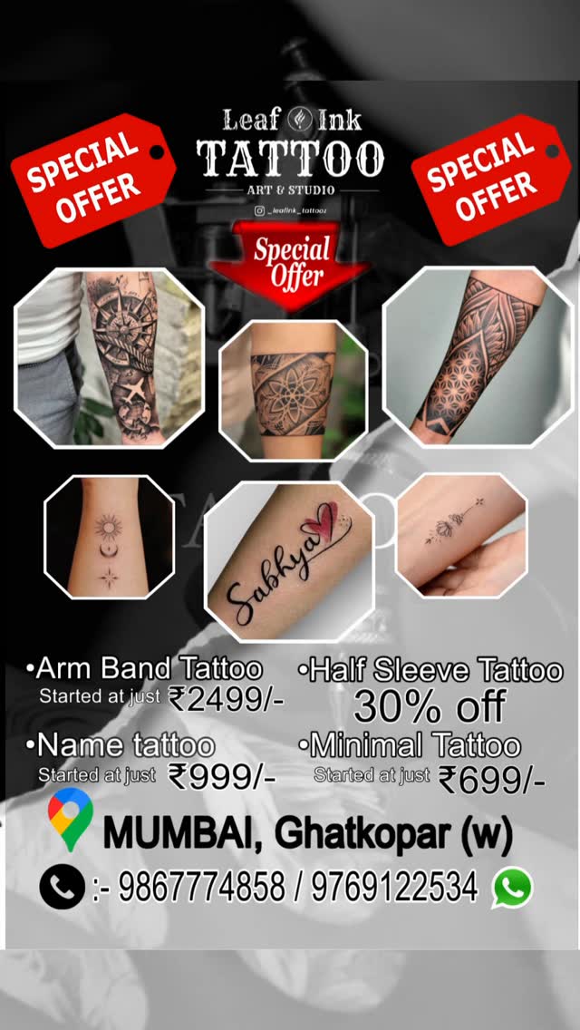 ⭐️Special Tattoo Offer⭐️
.
#tattoo #trending #explorepage #viral #love #instagood #explore #art #instagram #offer #trend #tattoos #tattooist #sales
