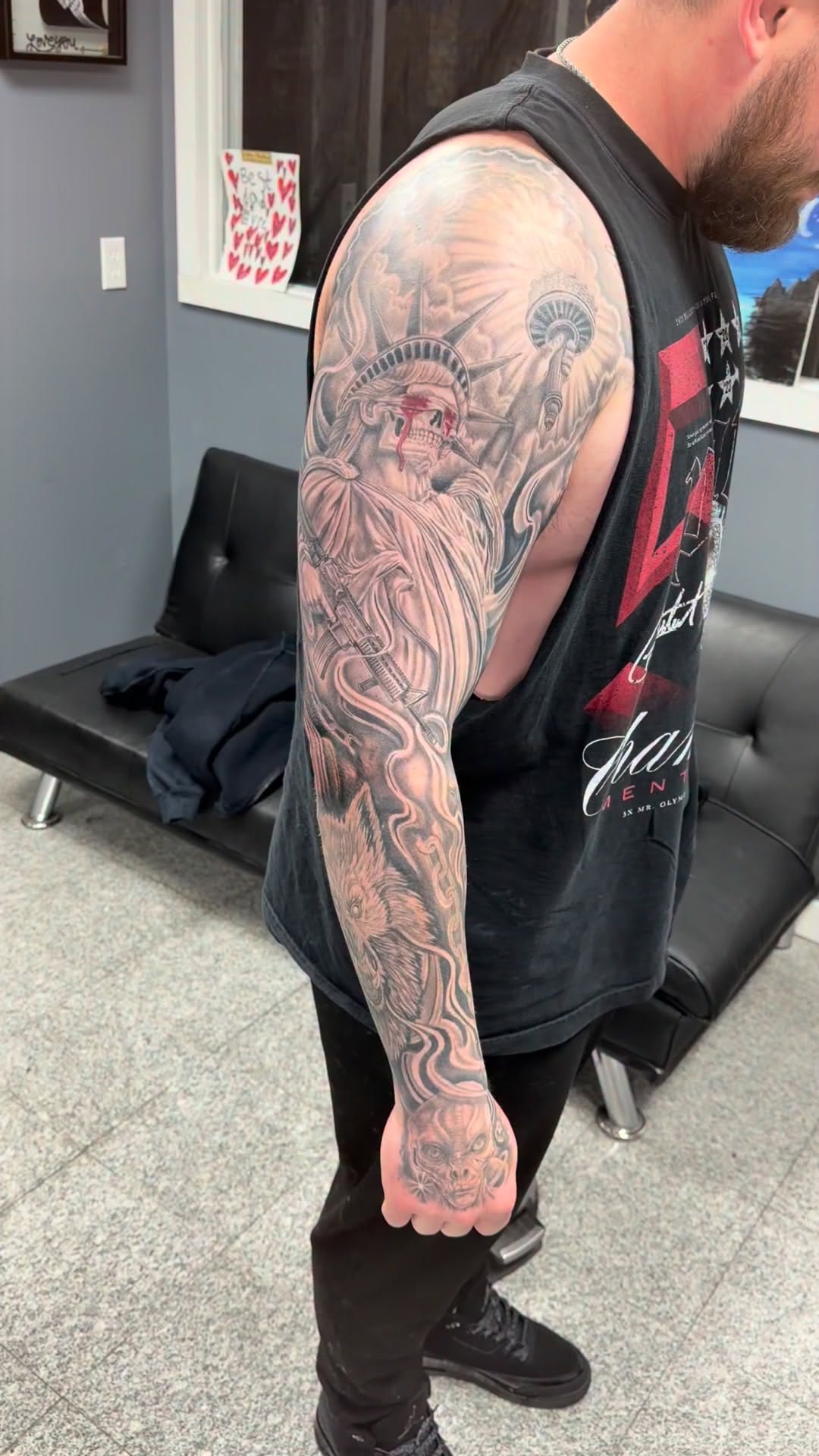 Finished up this sleeve!  #tattoo #sleevetattoo #blackandgreytattoo #healedtattoo #trending #tattooartist @highlight Lincoln Tattoo Company