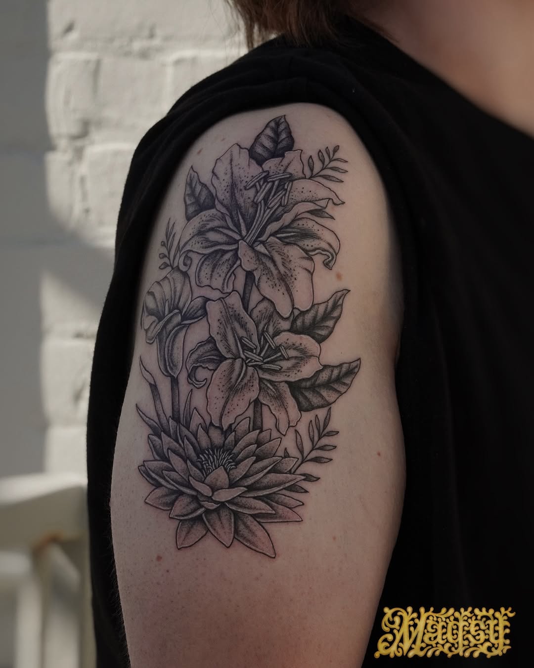 Custom lilies  Booking April-May dm me or fill out the form in my bio to book 

#lilytattoo #botanicaltattoo #octattoo