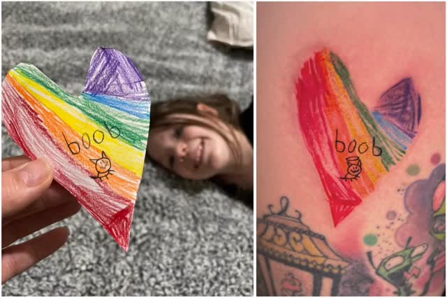 Several years ago, Lilah drew this heart for Bob. She might have added a letter, but she captured all the love. Today, I tucked this memory away forev