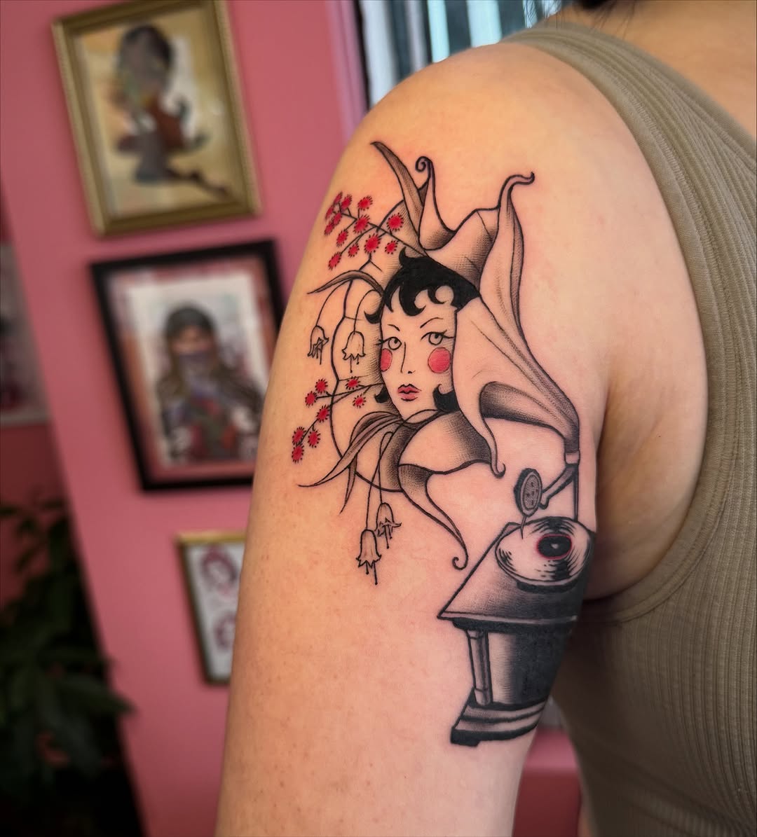 Old school record player concept for Victoria! This also included a partial cover up on the inner arm. Had a blast working on this and would love to d