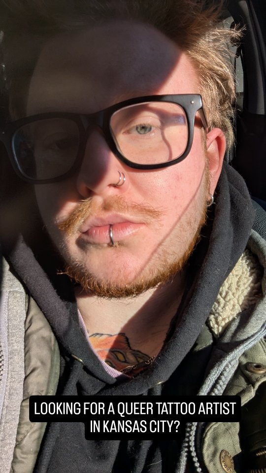 Shoot me a DM to book or to chat! 
Let's make cool stuff together. 
#queertattooer
#kansascitytattooer 
#ftmtattooartist 
#trippytattoos