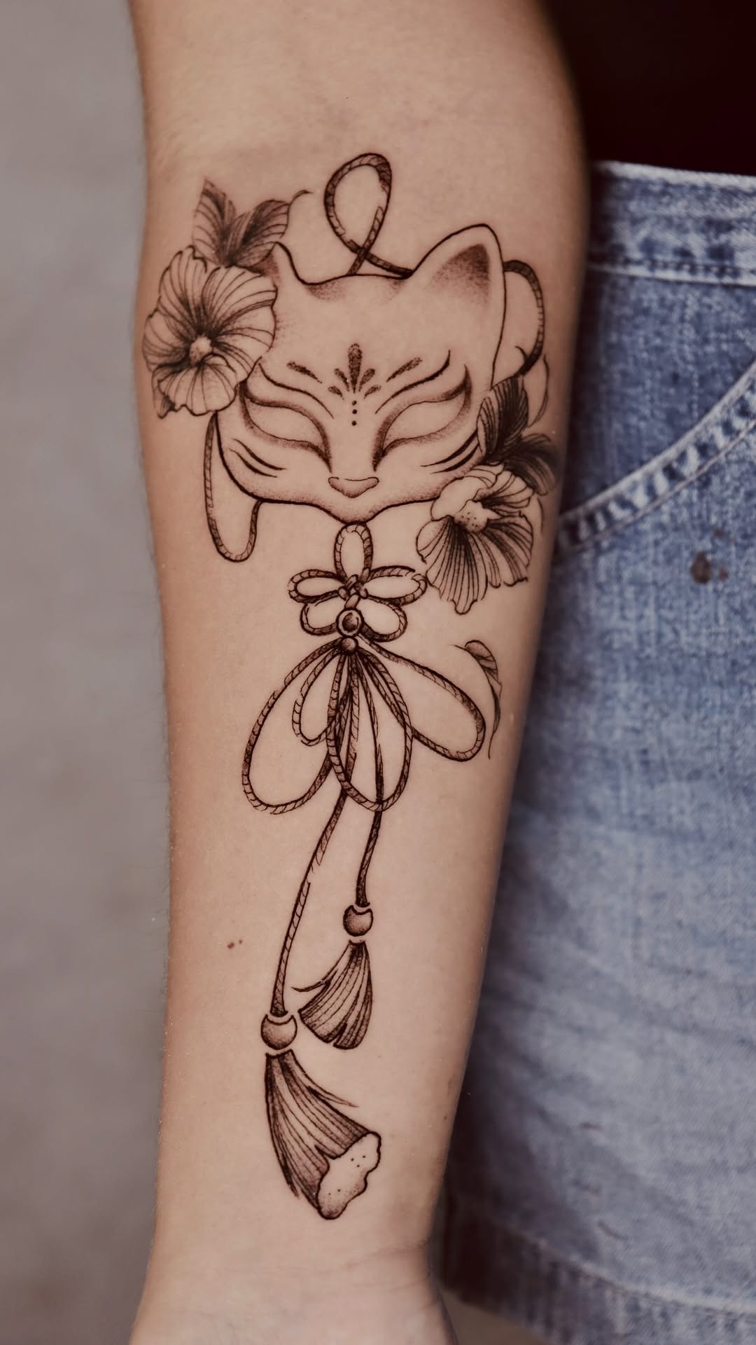 Los tatuajes con temática japonesa siempre tienen detrás un significado muy bello  Máscara Kitsune hecho en @malandrink.studio