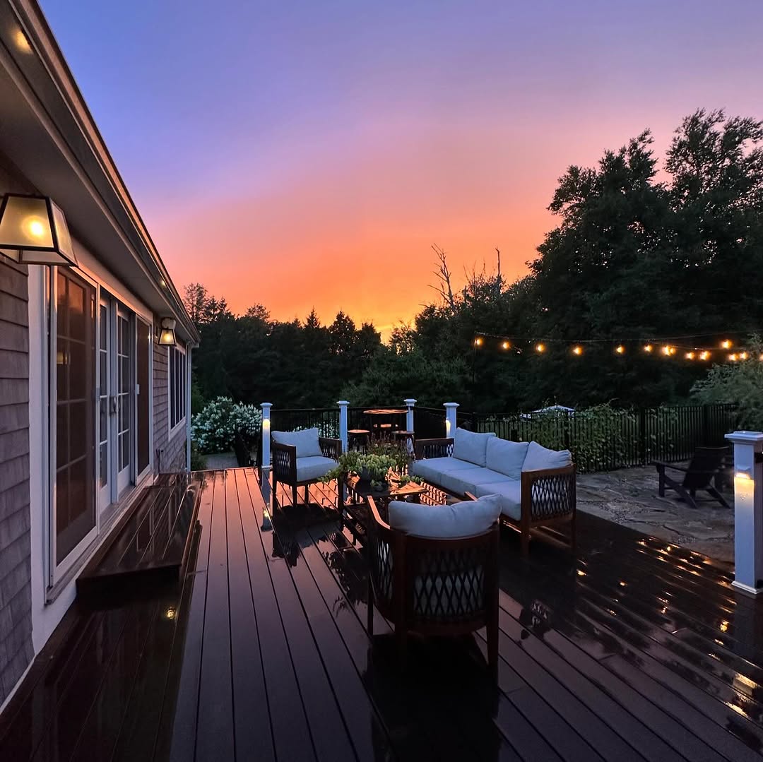 Sunset is after a full day of rain.