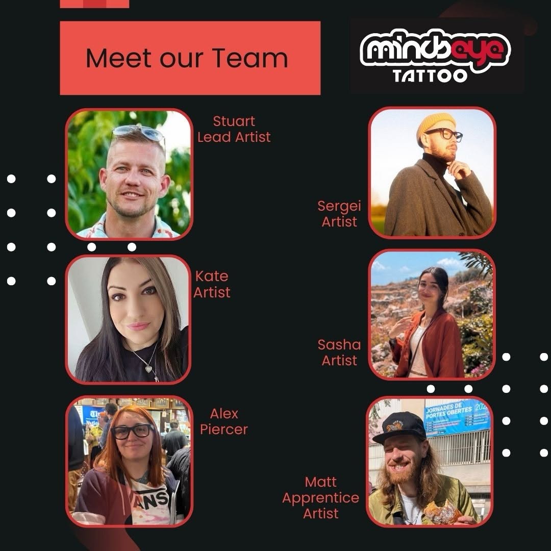 Meet the team here at Mindseye
Swipe ➡️➡️
#meettheteam #cheesypostalert #uktattooist #ukpiercer #uktattoostudio