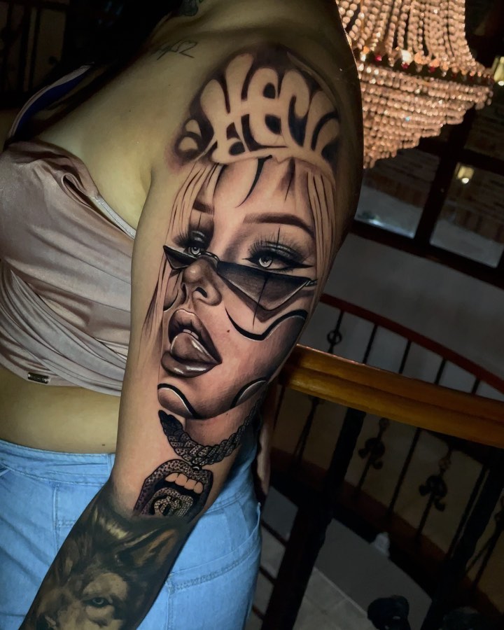 Encantada con esta pieza ☺️. #tattoochicano #tattoochicanostyle @best_chicano_tattoos @fuck.your.tattoo