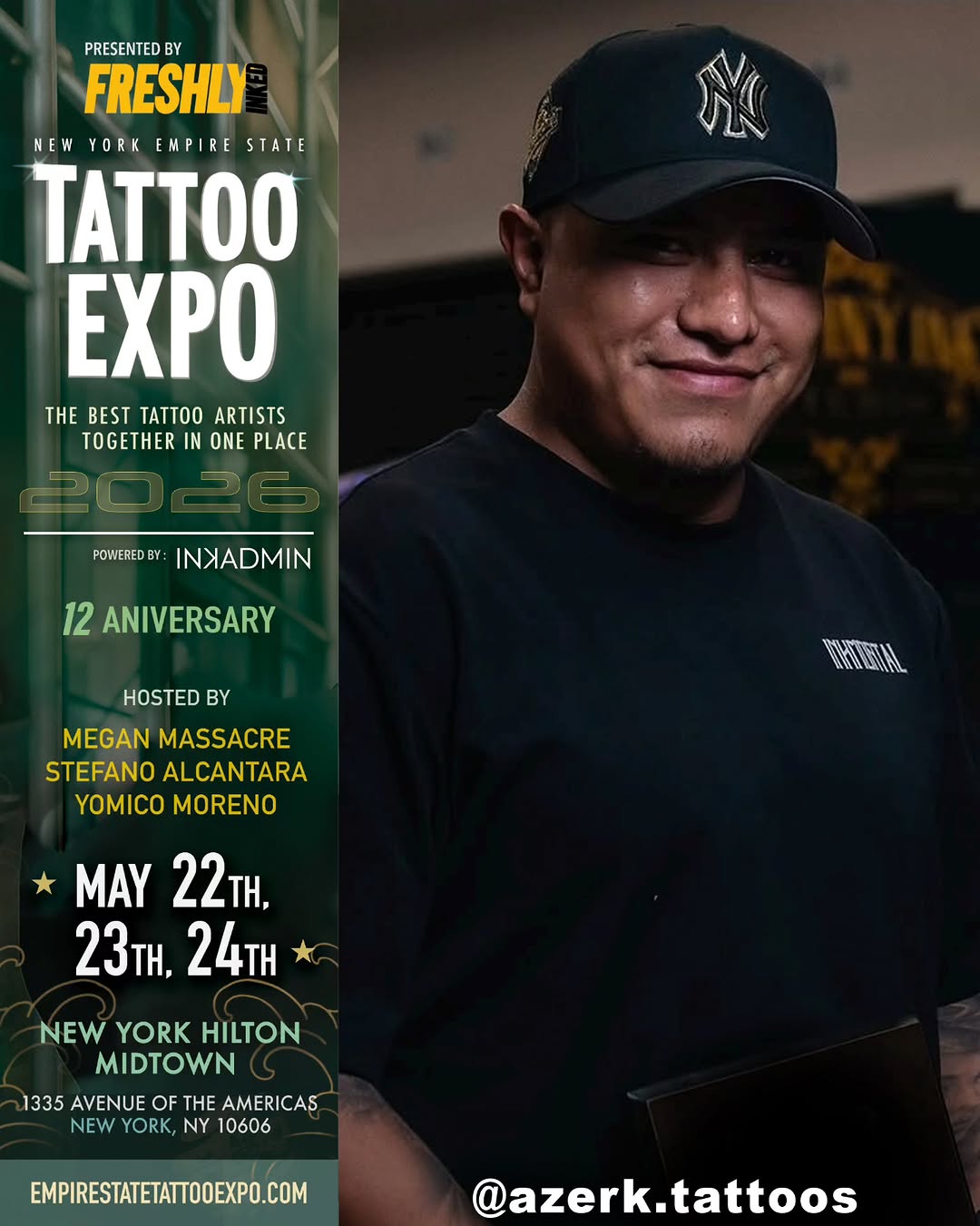  NYC, are you ready? 

@azerk.tattoos will be our special guest at the NY Empire State Tattoo Expo 2026!! 
A curated gathering of world-class artists,