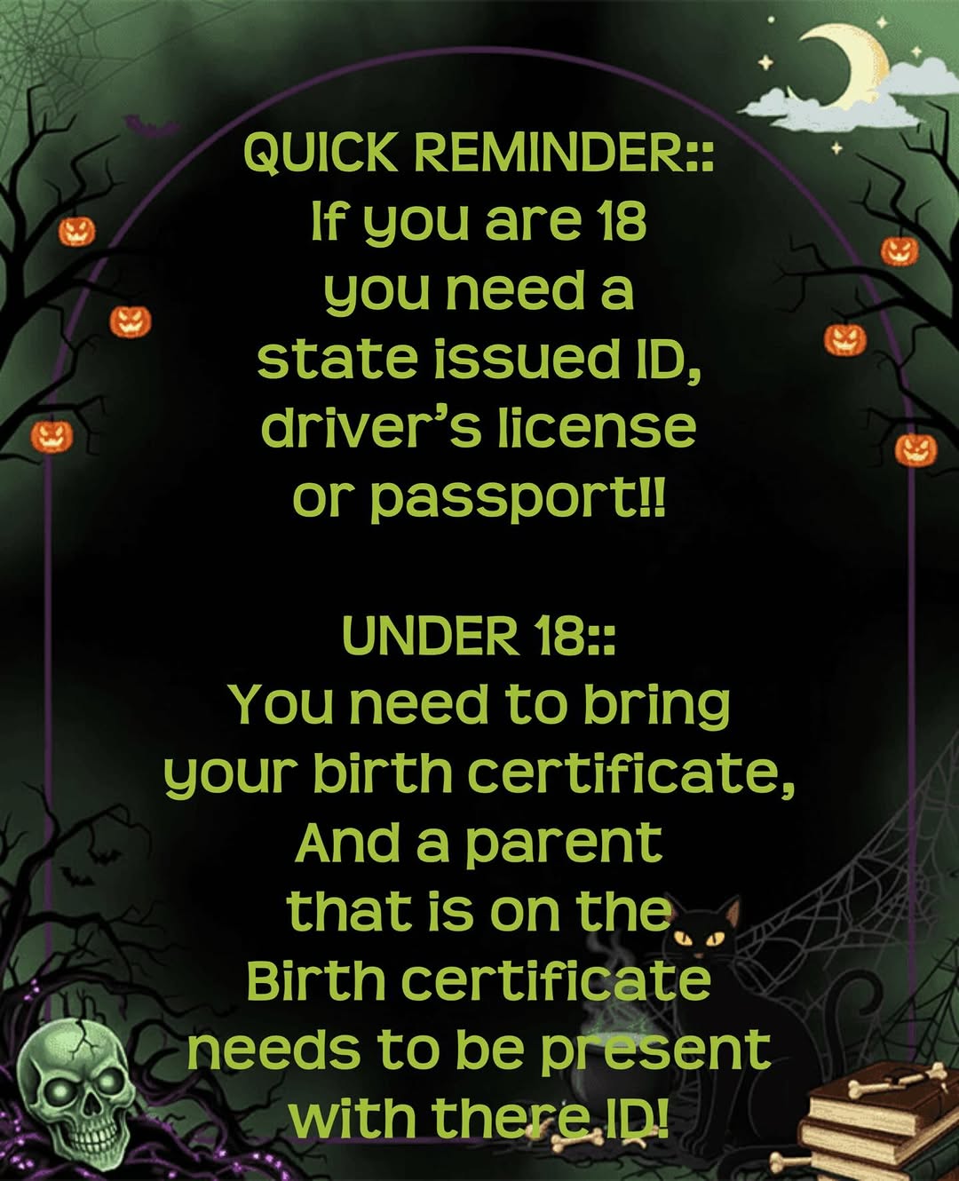 PSA: please make sure you have the proper paperwork! We are regulated by the board of health and this is what is required, we keep nothing on file her