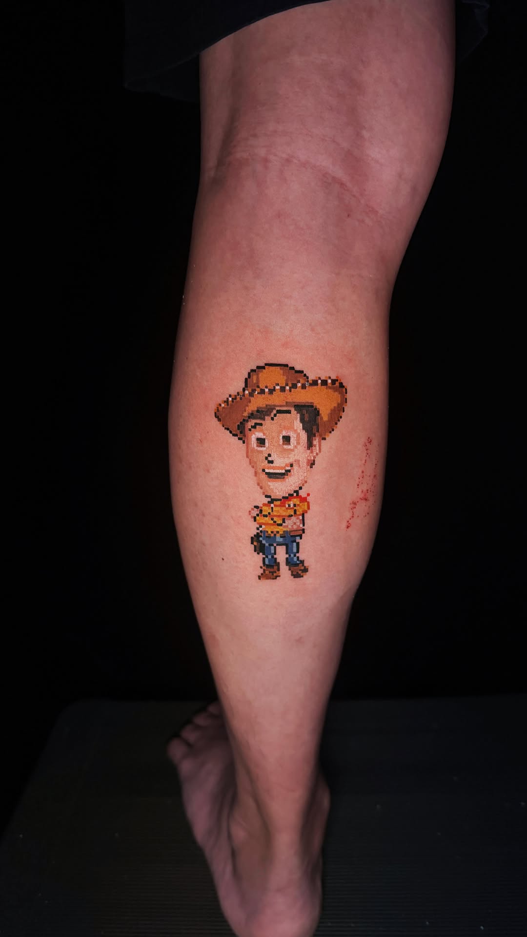 Thank you for adopting my flash! ☺️
A pixelated Woody from Toy Story. 

#toystorytattoo #pixeltattoo #pixeltattoomalaysia #kualalumpurtattoo #malaysia