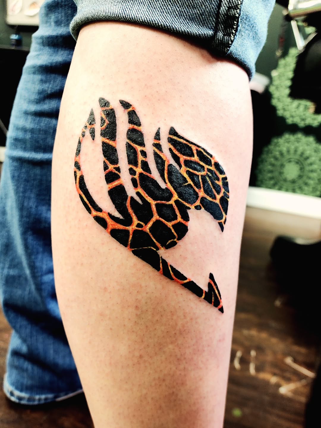 Did this little lava flow fairy tail the other day. Whatcha think? #urbansedgetattoocare #ue #urbansedge #uefamily #fairytail @urbansedgetattoo @indus