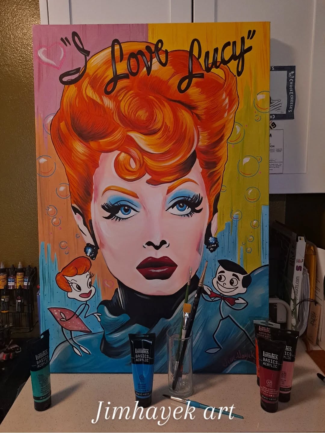 Do you love Lucy too??? 
I really loved doing this painting and watching the show while doing it. Was hard letting this one go.  Prints will be availa