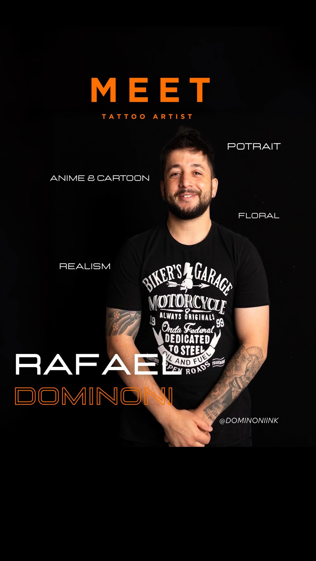 ✨ Meet Rafael (@dominoniink)

Rafael is an artist here at Key Moments Tattoo in Chelmsford, MA, specializing in realism, portraits, anime & cartoon, a