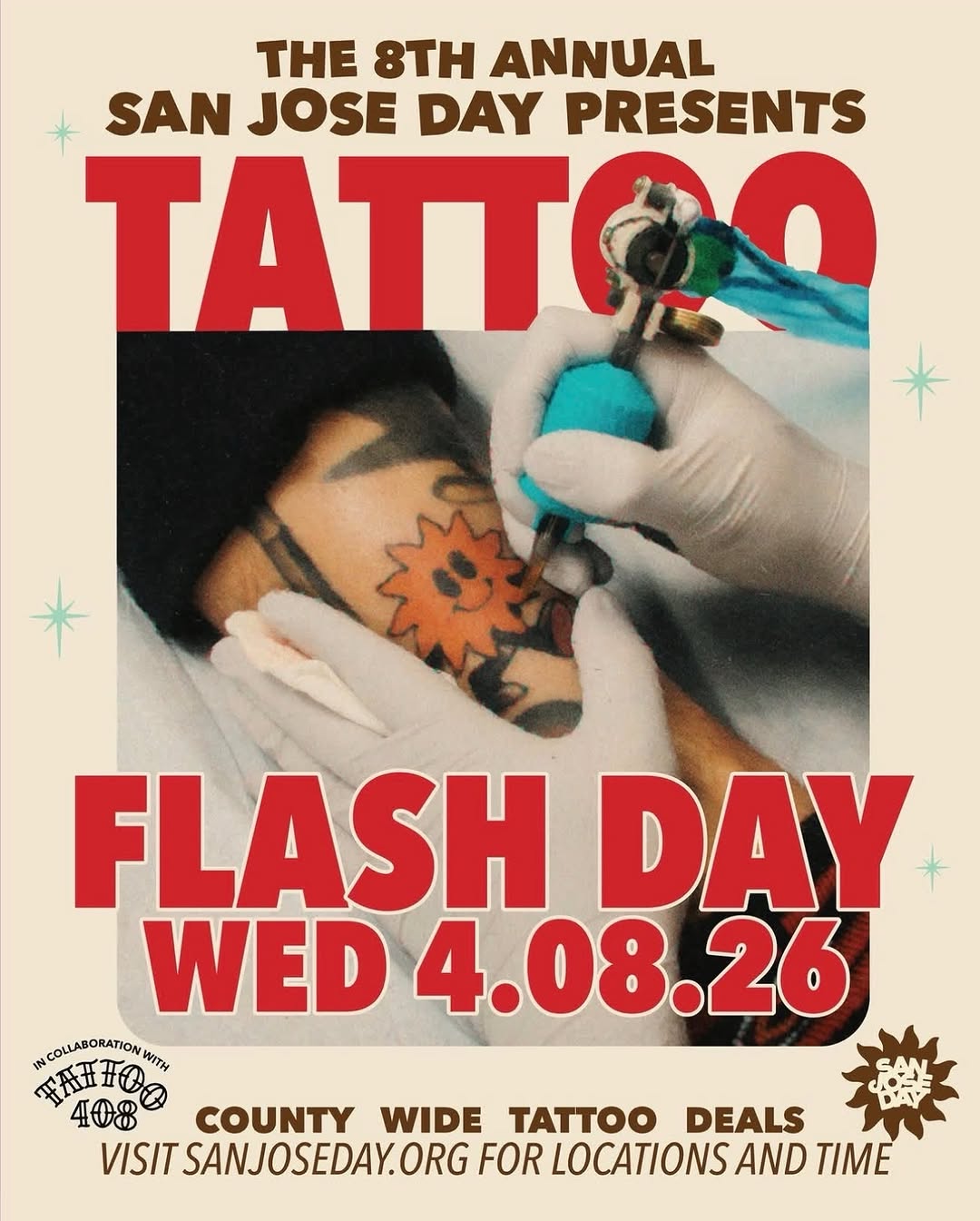 Sailors Ink Tattoo 408 Flash Sale Starts Tomorrow: 4/8/26!!! We will be honoring these pieces for the next month through 5/8/26!!! 
Dm our artists dir