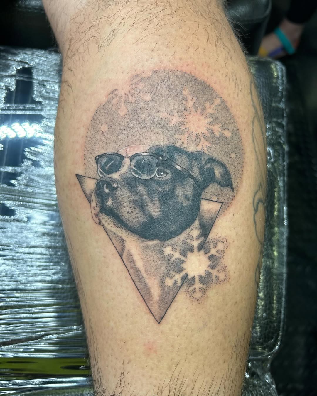 This good boy was oh so loved, and I got to do two memorial portraits of him yesterday  #memorialtattoo #animalportrait ##blackandgrey #idahofalls #id