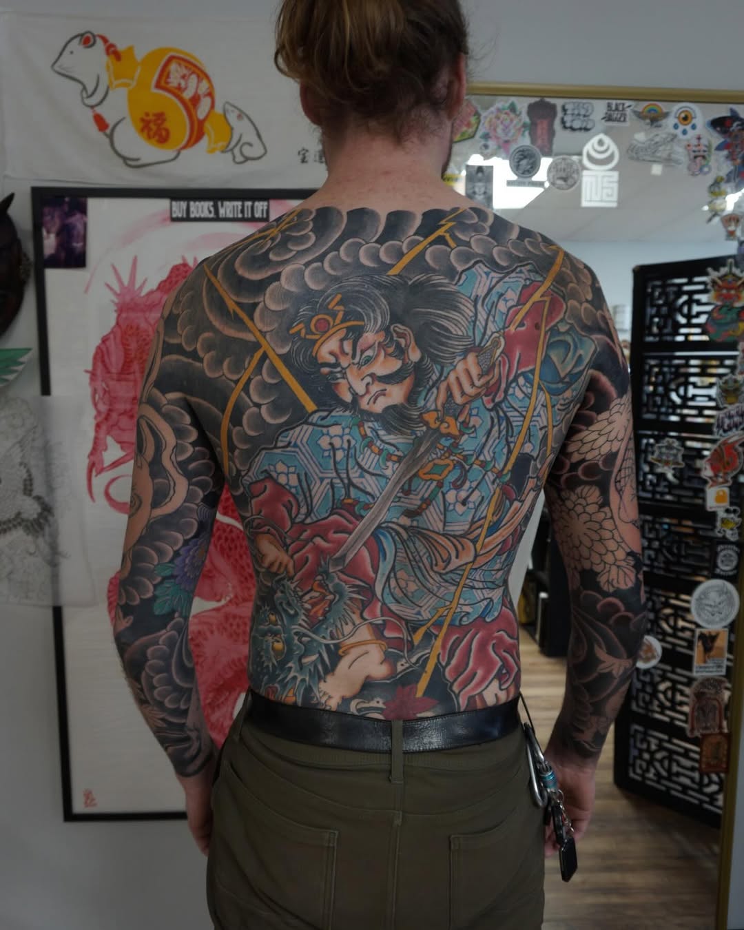 Susanoo, god of storms, fighting a sea serpent done at @monroestreettattoo thanks for looking! 
.
For scheduling/inquiries please fill out a form on m