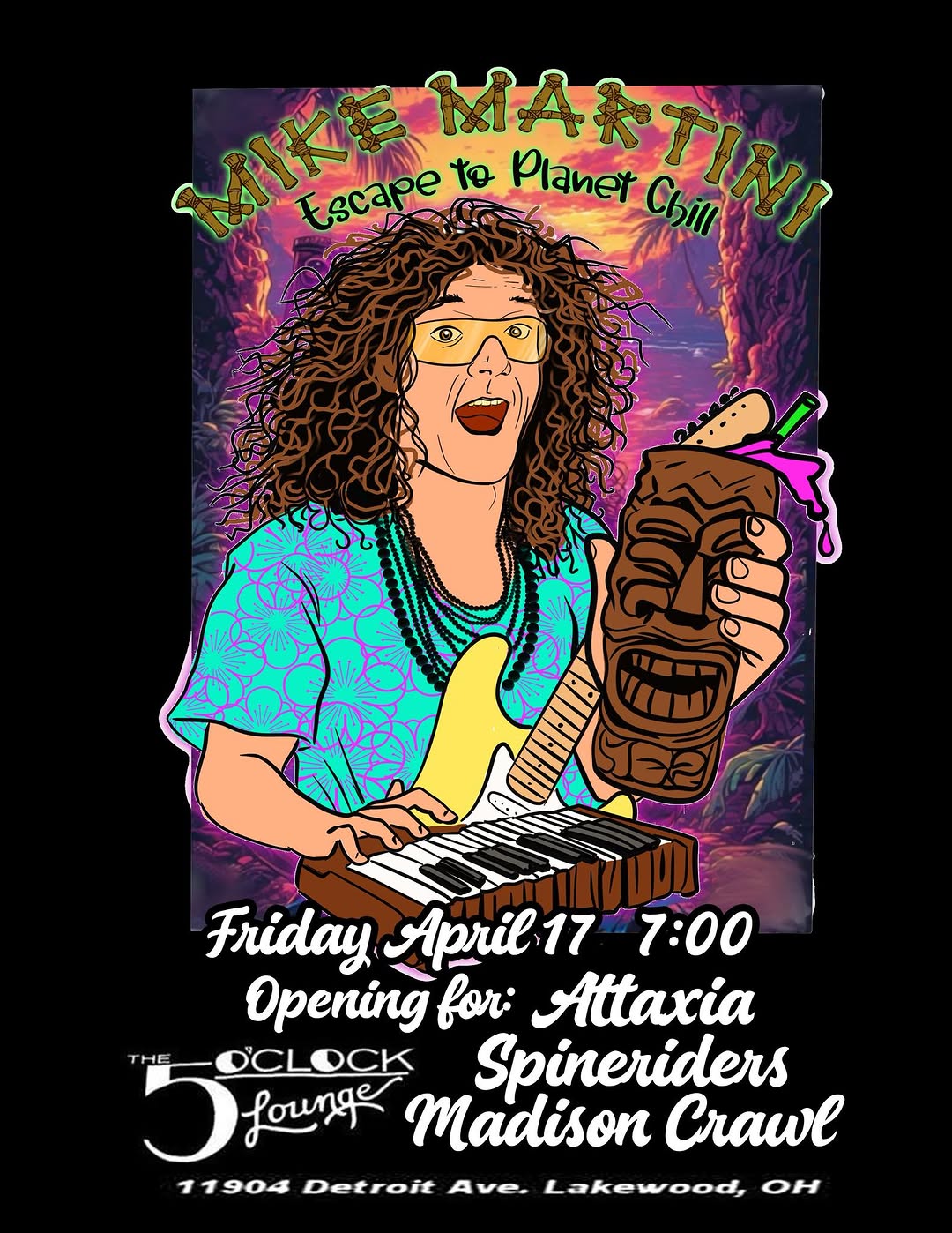 Friday April 17 starting at 8:30!! I’ll be playing a set of original music. Guitar, keyboards, vibraphone, steel drum, and a looper pedal. Come on out