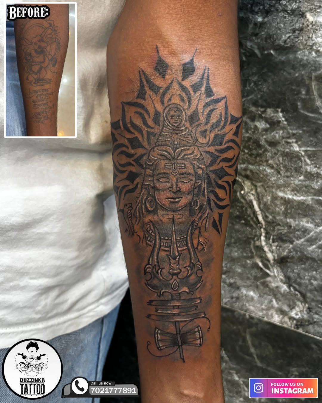 “Lord Shiva” means “The Adiyogi, the destroyer of ignorance.” It reflects inner silence, raw power, detachment, and the courage to let go so rebirth c