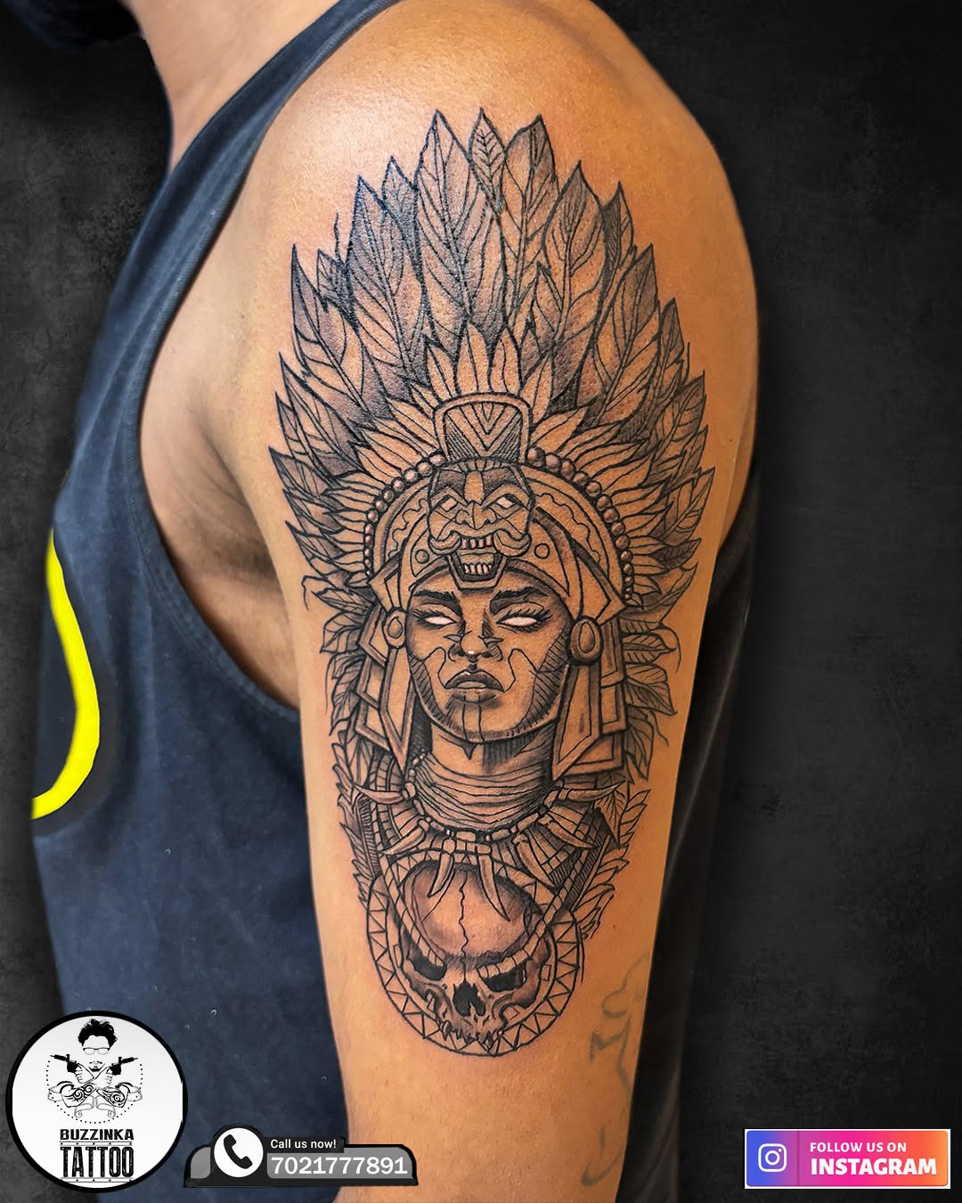 "Red Indian blood, untamed and eternal."
 7021777891
#RedIndianTattoo #TribalTattoo #Tattoo #Tattooing #TattooArtist