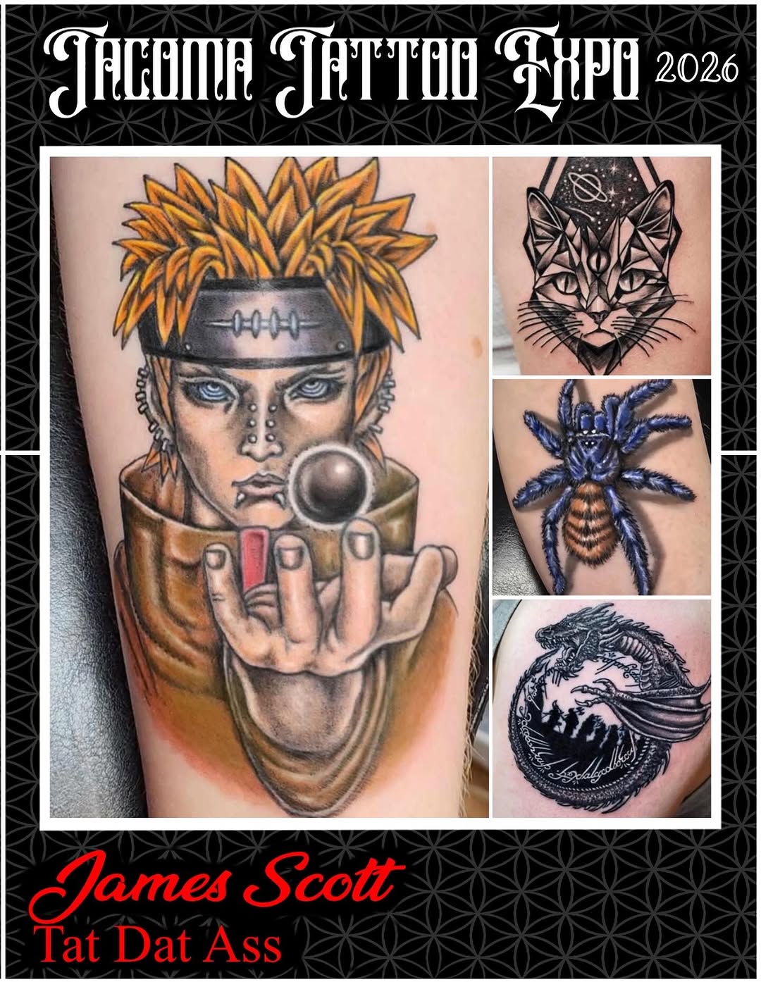 Welcome @tattoobyjames to the 1st annual Tacoma Tattoo Expo. Check out this awesome portfolio of awesome tattoos. Vibrant color, black and grey, reali