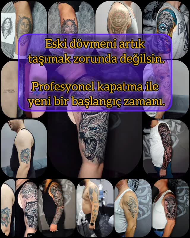 @ahuraink
 Eski, solmuş ya da kötü yapılmış dövmenden artık kurtulmak istiyorsan doğru adrestesin.
️ Her kapatma çalışmasını kişiye özel, detaylı ve p