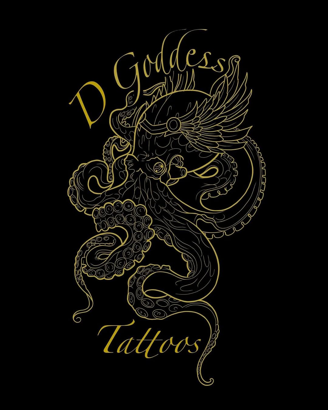 ✨I am pleased to finally present the logo that is the face of D Goddess Tattoos. ✨

The octopus stands for adaptability, resilience, and transformatio