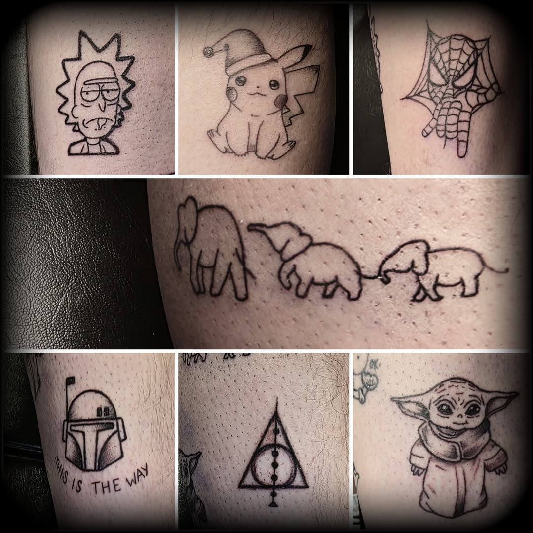 Probably the most i've got done in a 2 hour bottomless session.. but they're all sick ✨️
Made with:
@fkirons
@ghostcartridges
@killerinktattoo
@m