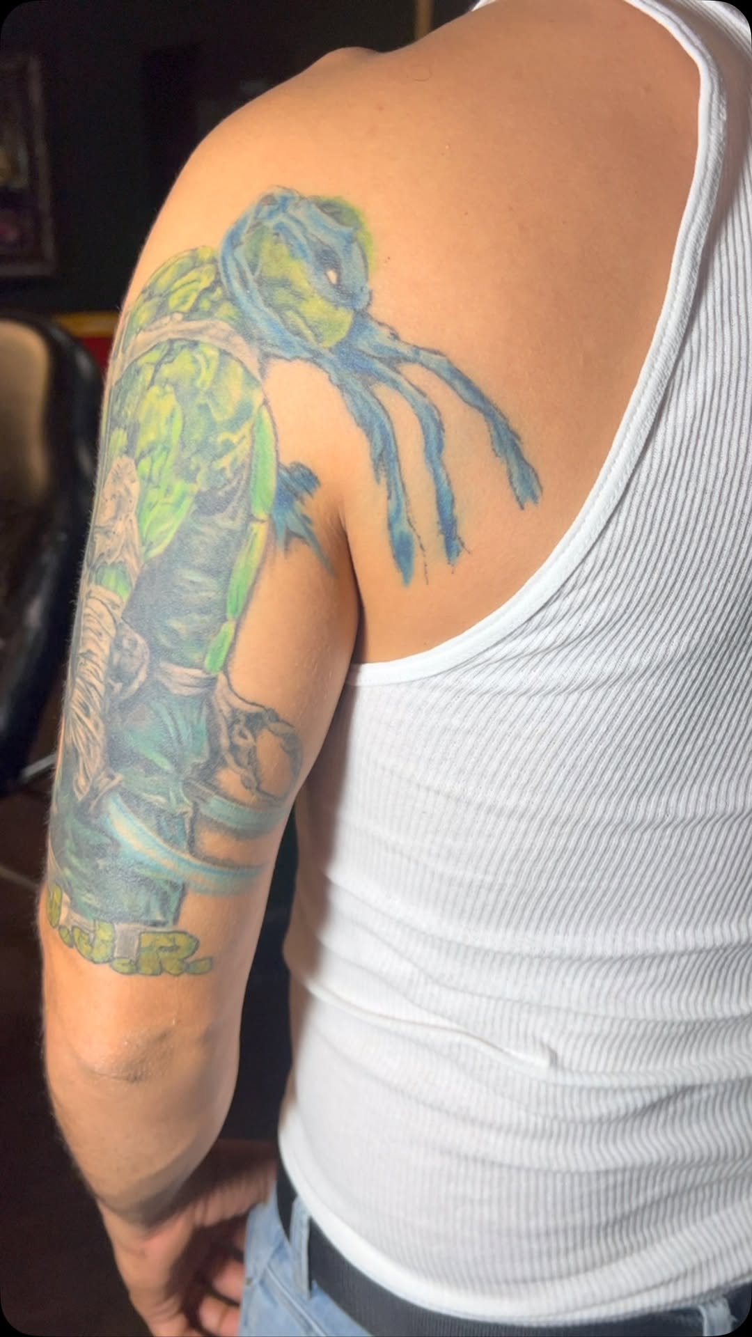 Added a dead pool for his other son. Did the ninja turtle about a month ago