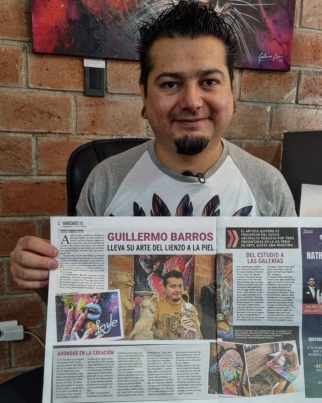 Agradecido por todo lo que llega a mi vida.
Siento que aún faltan muchas cosas que quiero hacer en el tatuaje y en mi pintura...
Estoy muy felíz con