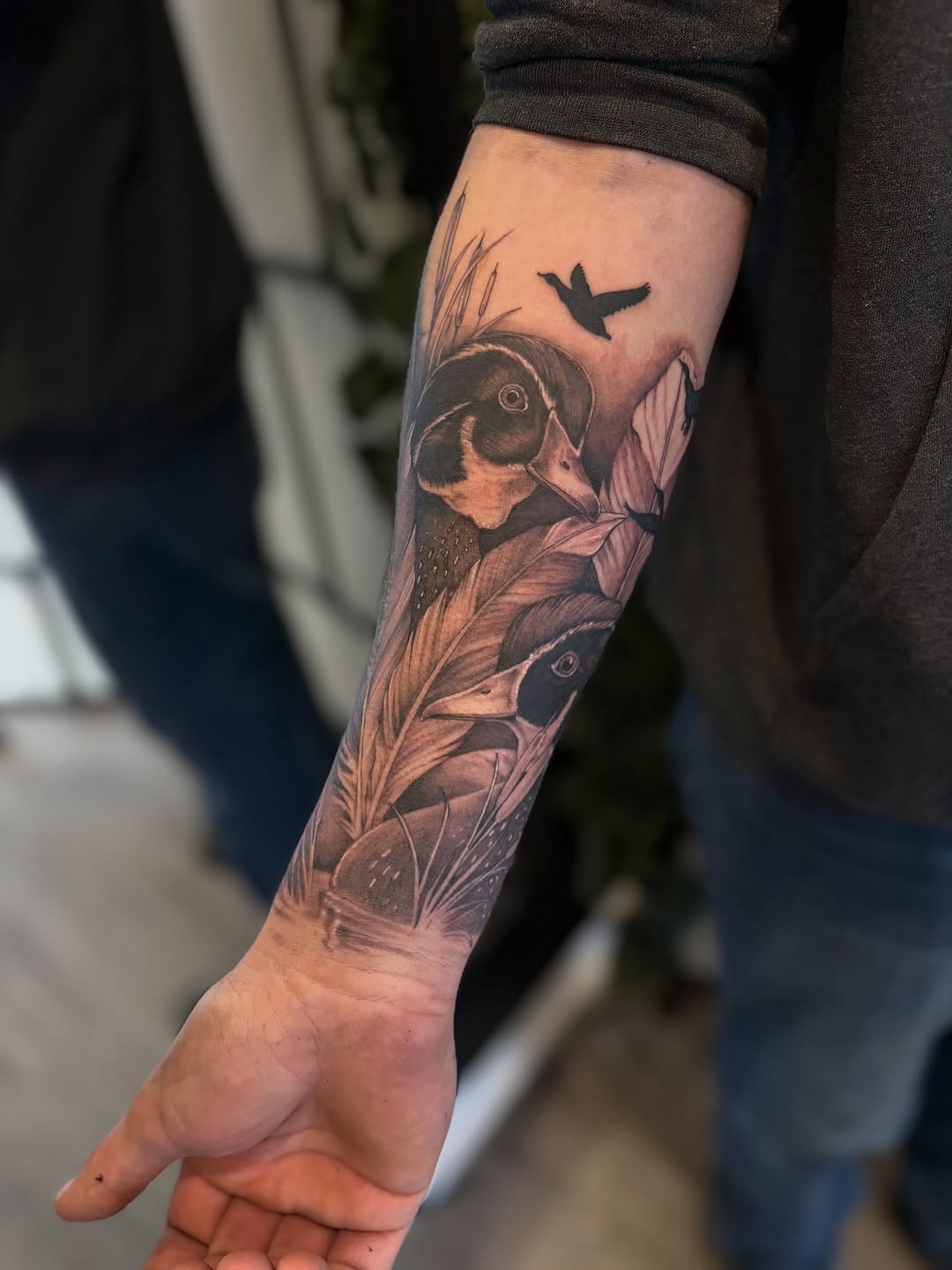 Wood ducks for Brock. A nice addition to the sleeeve! Thank you!

-

#tattoo #welland #tattooartist #woodducktattoo #tattoosleeve