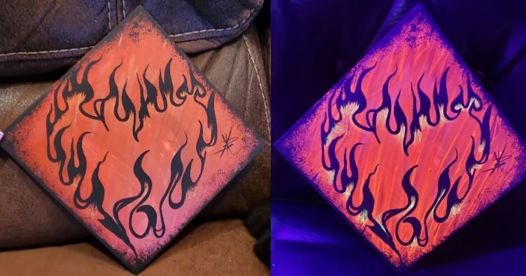 This painting I'm selling for $50, and it glows in blacklight too:)