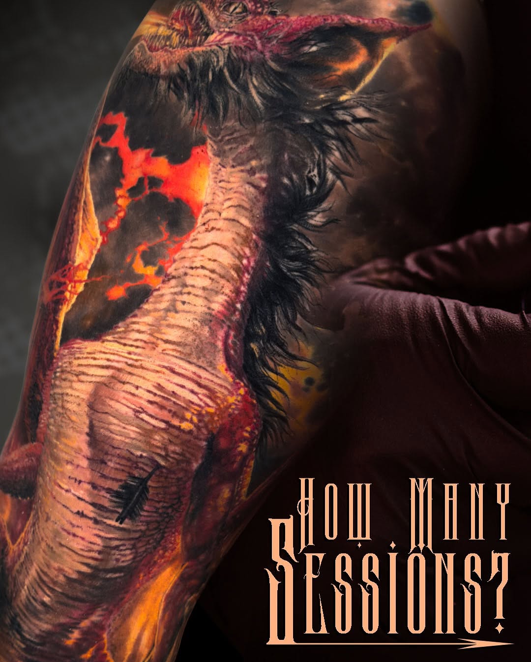 How many sessions do you think this took?
 Swipe to see the entire piece!

This entire leg panel was Micah’s first tattoo ever — and he went all in.

