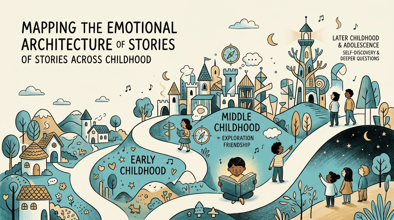 Mapping the Emotional Architecture of Stories Across Childhood