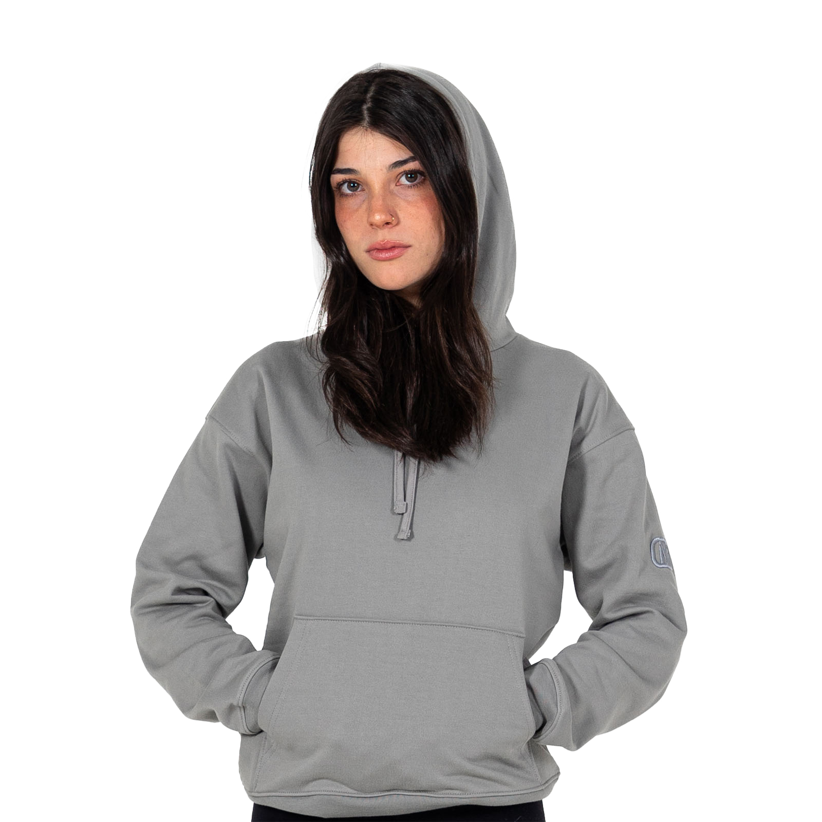 Monochromatic Cotton Gray Hoodie