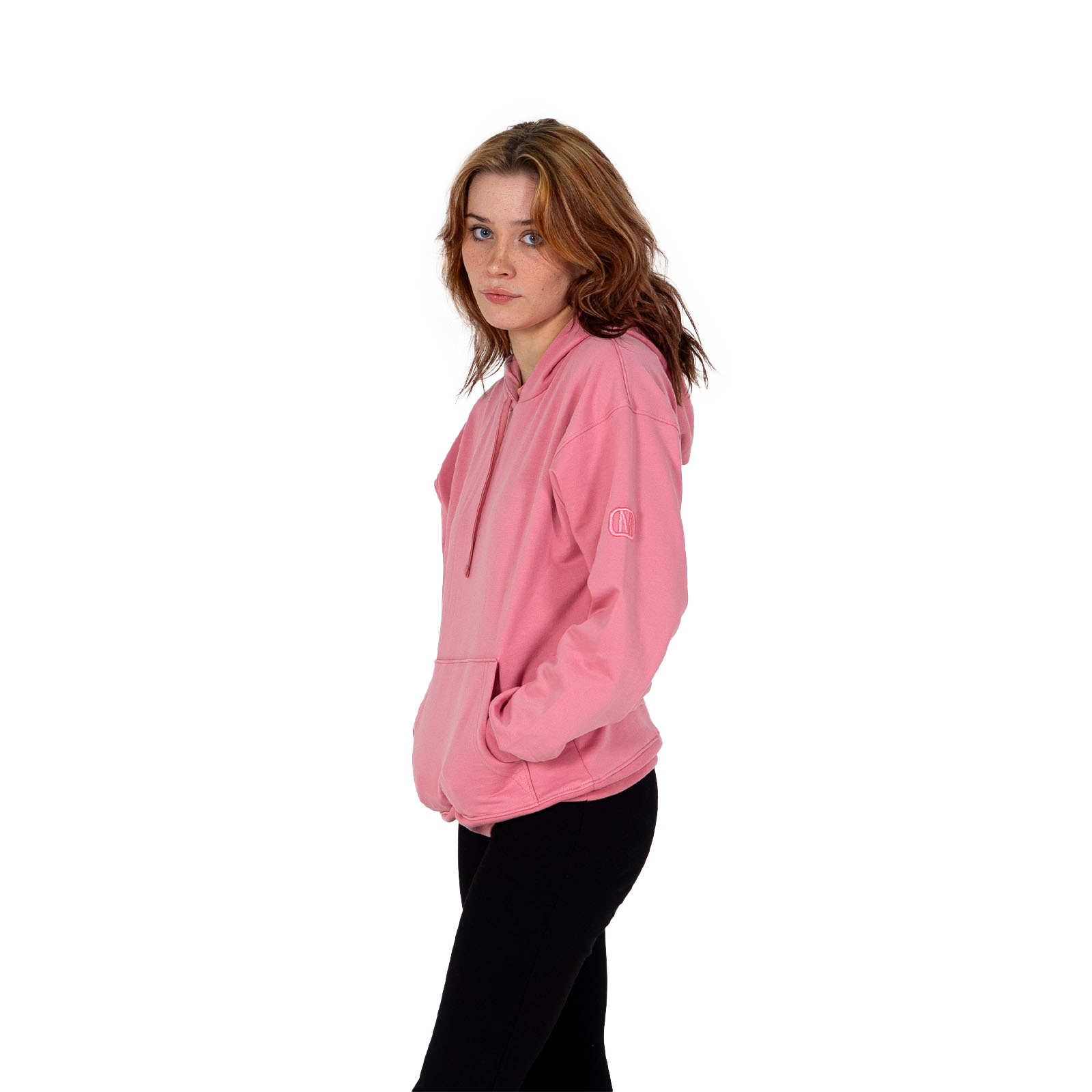 Monochromatic Cotton Pink Hoodie