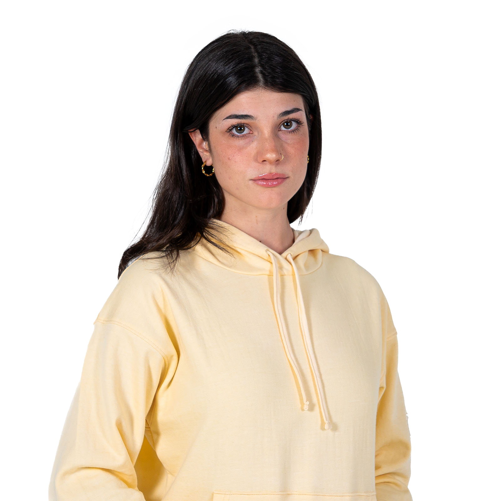 Monochromatic Cotton Bone Hoodie