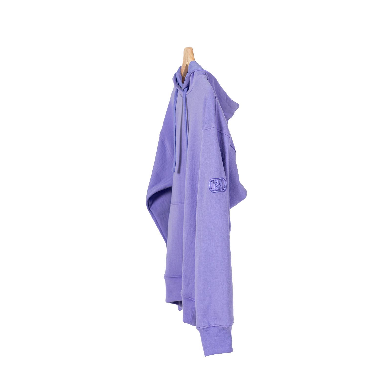 Monochromatic Cotton Purple Hoodie