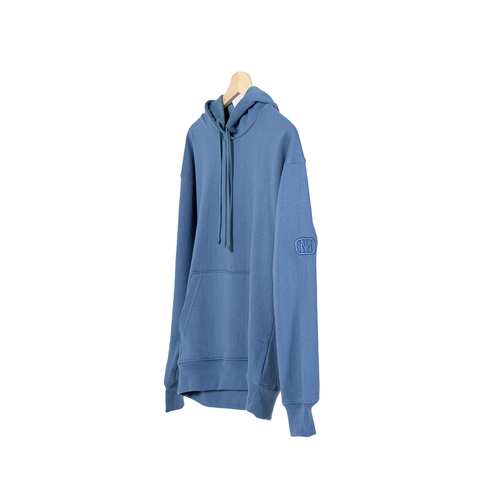 Monochromatic Cotton Blue Hoodie