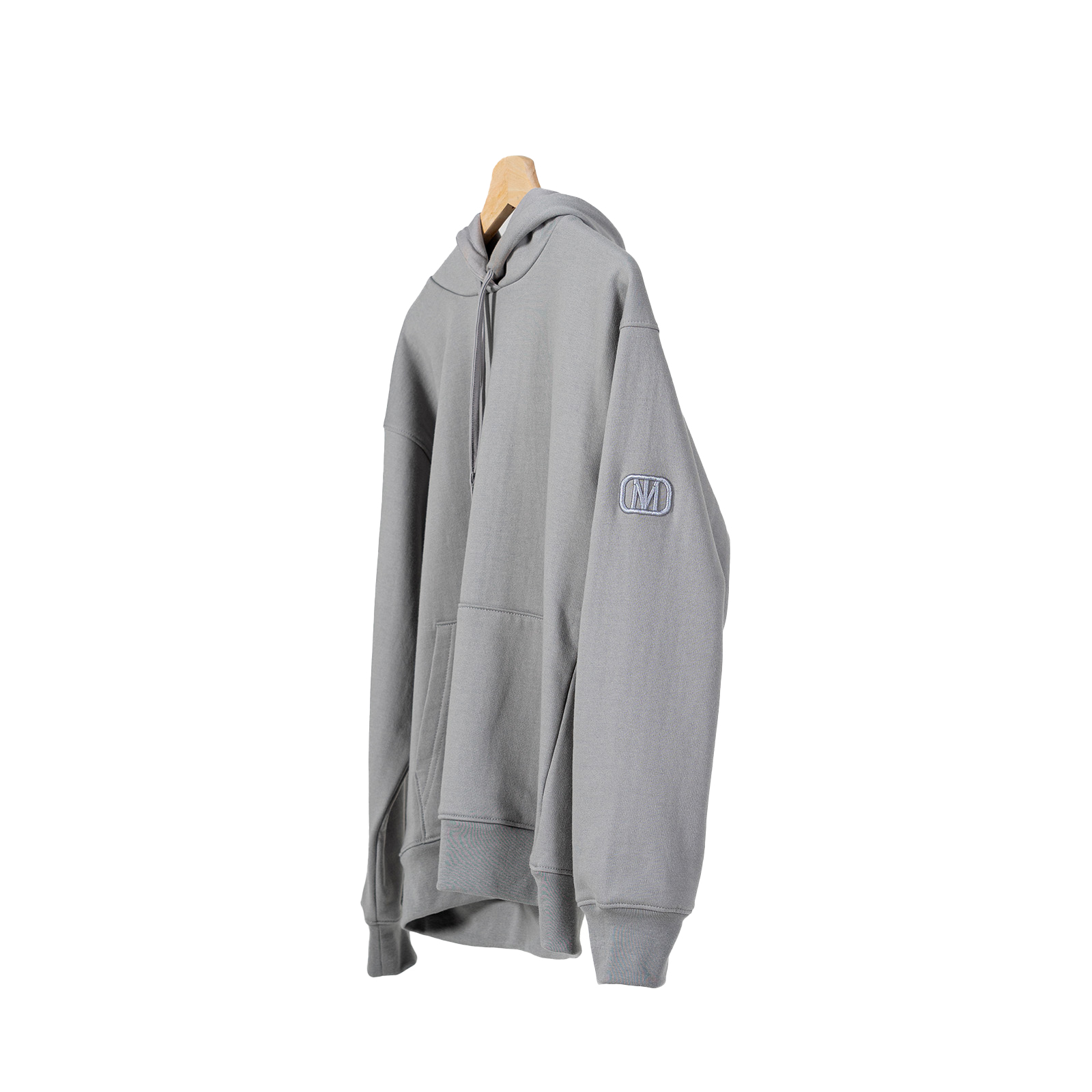 Monochromatic Cotton Gray Hoodie